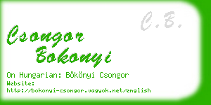 csongor bokonyi business card